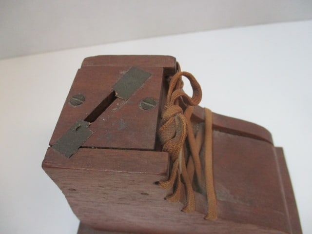 Vintage Wood Shoe Bank and Mill Weaving Tool - 3