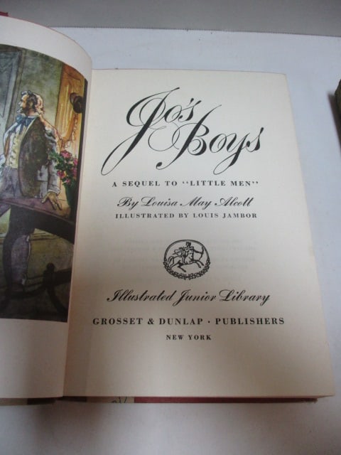 3 Vintage Young Adult Hardback Books - "Little Women", "Jo's Boys", and - 7