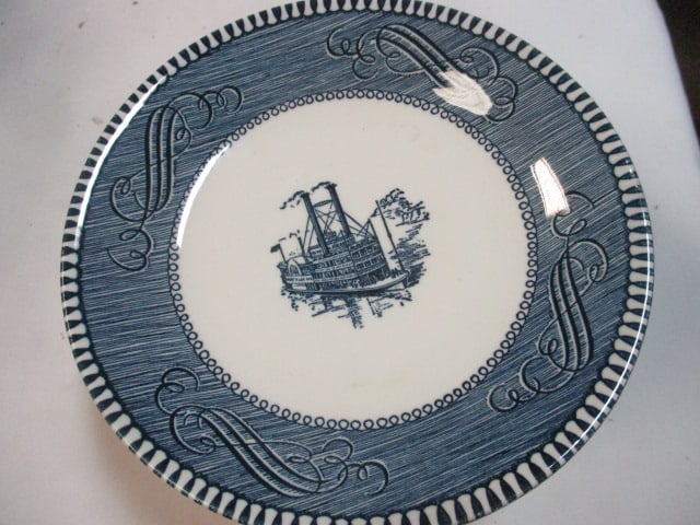 37 Pieces of Vintage Royal China Currier & Ives Blue and White Porcelain China - 5