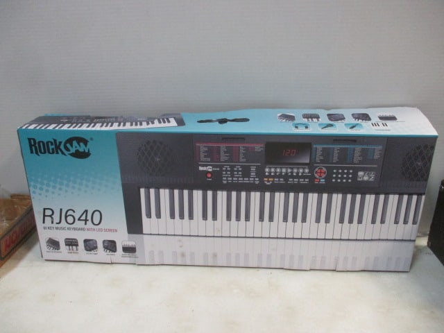 Rock Jam RJ640 61 Key Music Keyboard with LED Screen in Original Box (1 of 7)