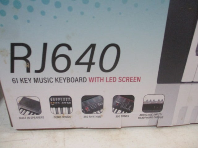 Rock Jam RJ640 61 Key Music Keyboard with LED Screen in Original Box - 3