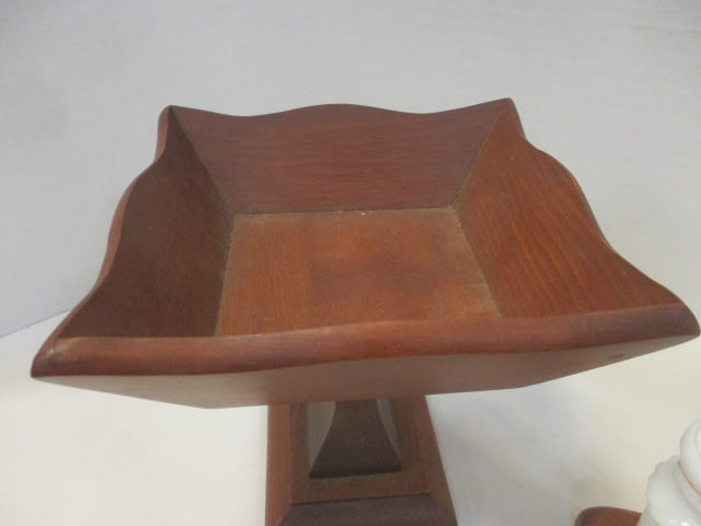 Grouping of Vintage Wood and Ceramic Kitchen Items - Salt & Pepper Shakers, - 5