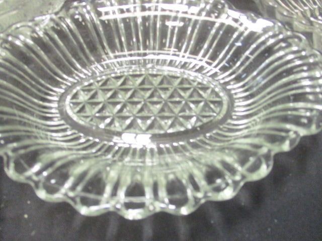 Grouping of Vintage Press Glassed Bowls, Platters, and Serving Pieces - 7