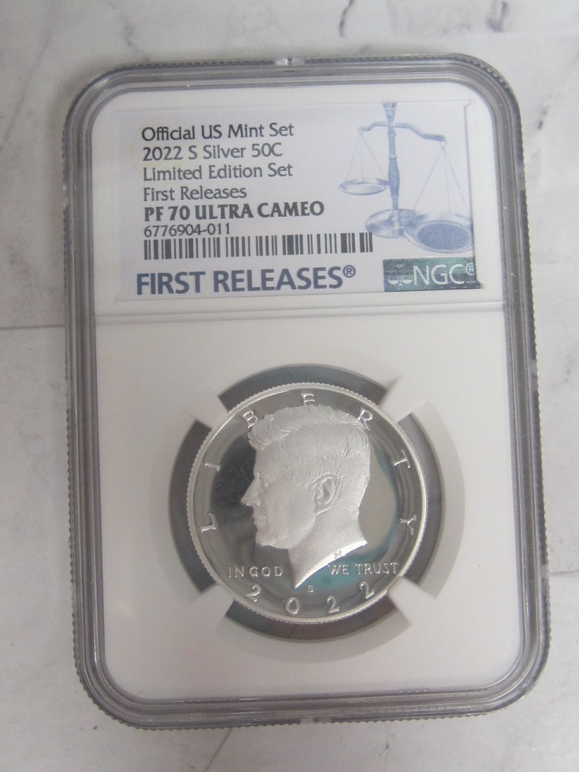 2022-S Kennedy Half Silver Dollar Limited Edition: First Releases Graded PF 70 Ultra Cameo