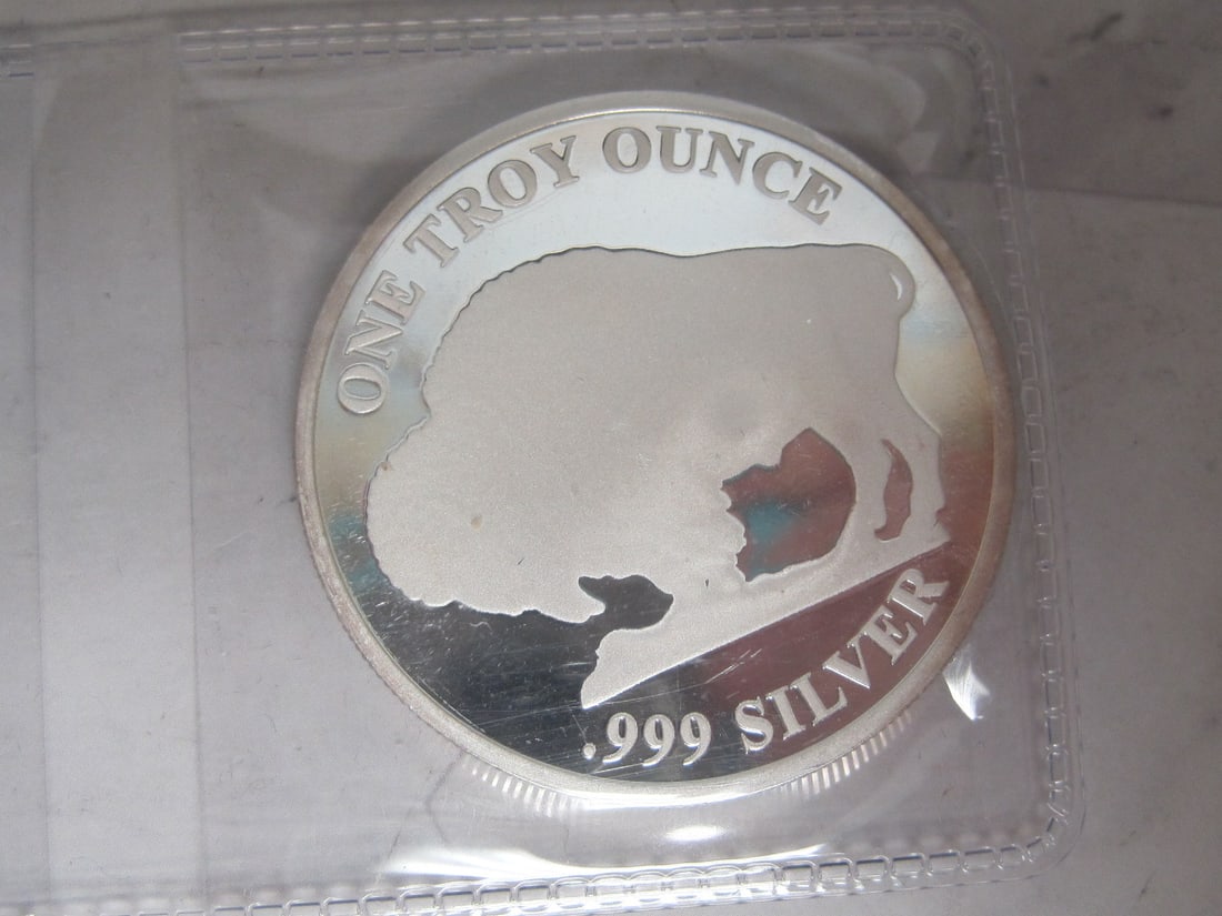 One Troy Ounce .999 Silver Indian Head Round - 2