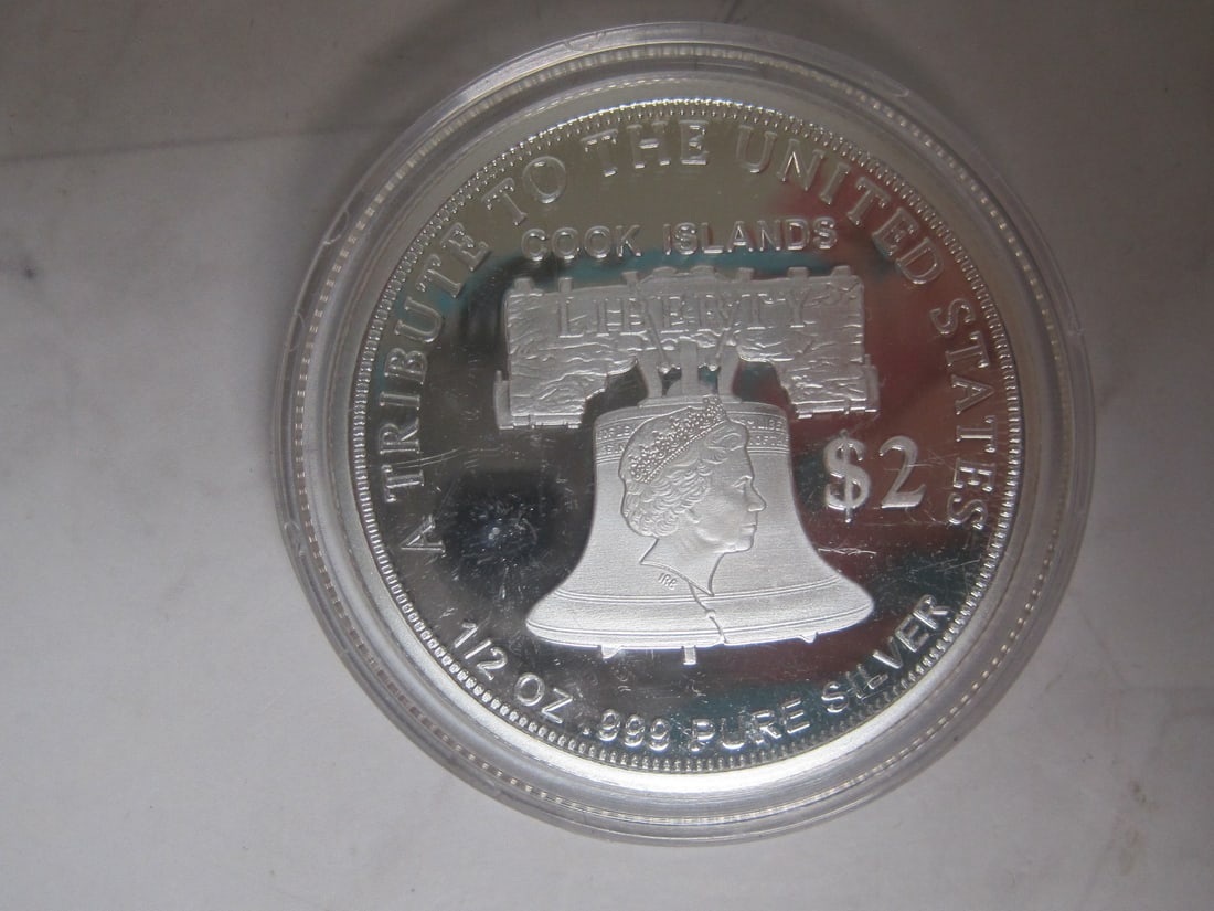 Lot of 4 2020 $2 Cook Islands 1/2 Ounce .999 Pure Silver Coins - 3