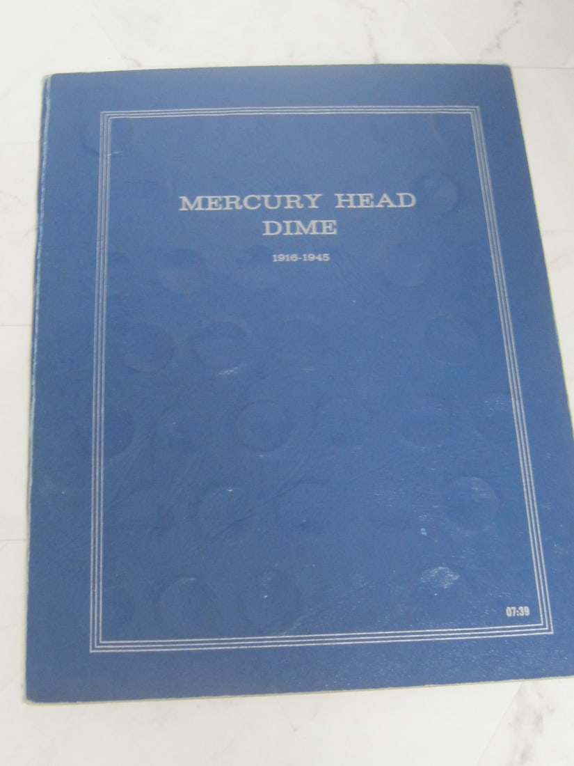 Book of 53 Mercury Dimes: .