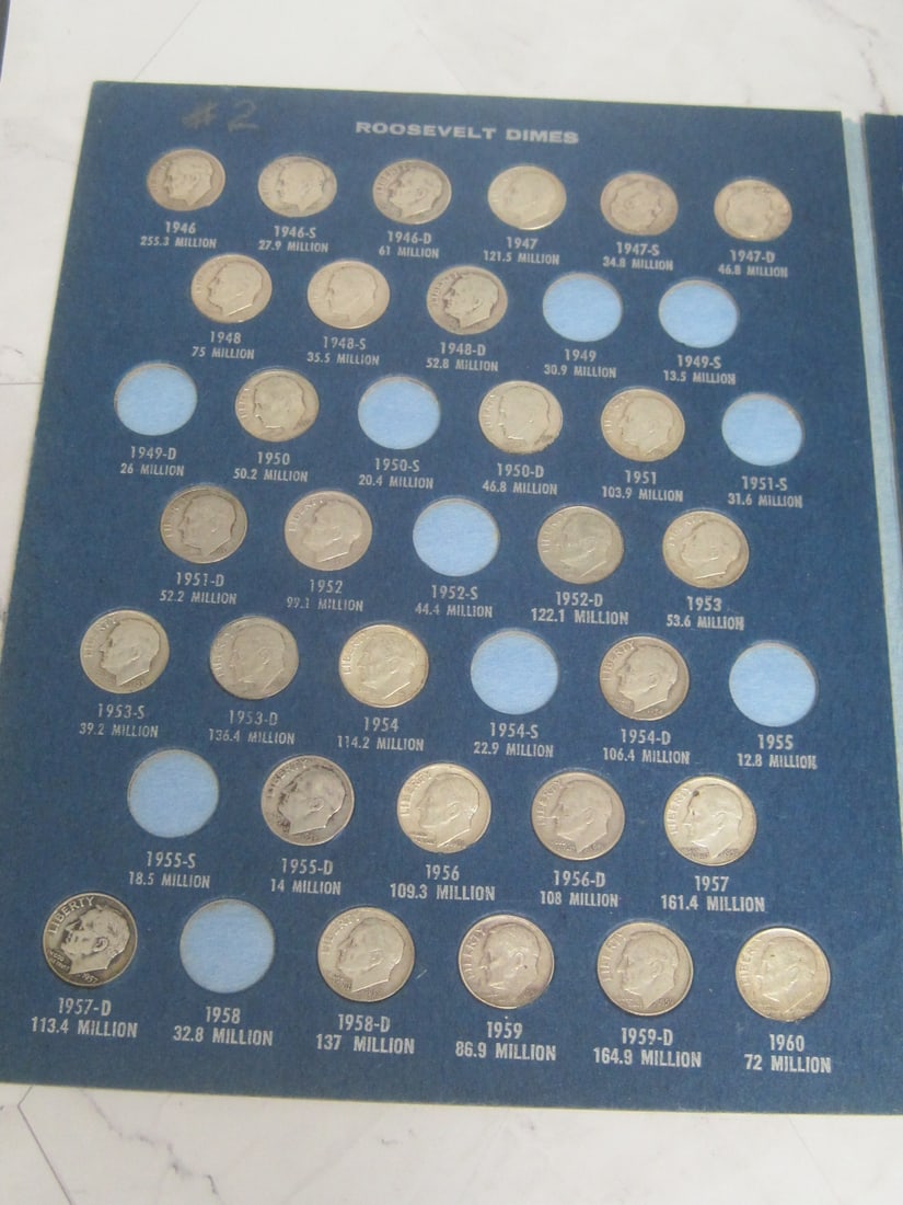 Book of 67 Roosevelt Dimes - 2
