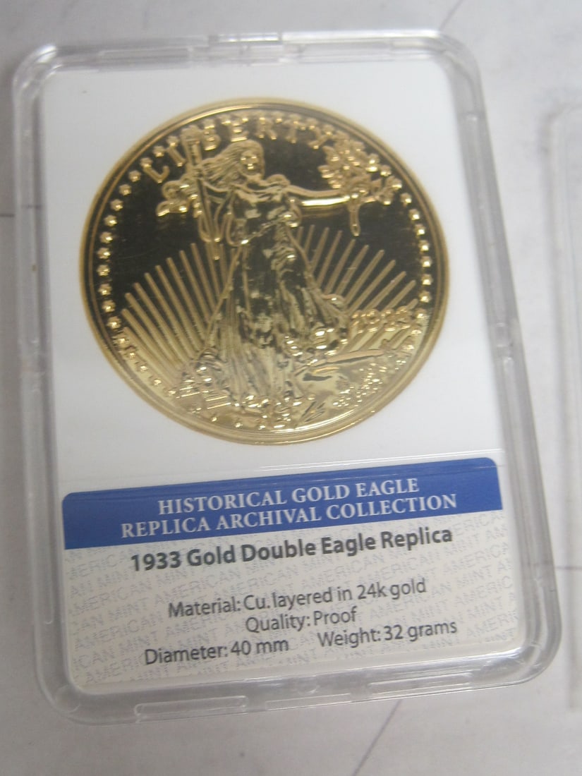 Lot of 3 Replica Gold Coins/Medals - 2