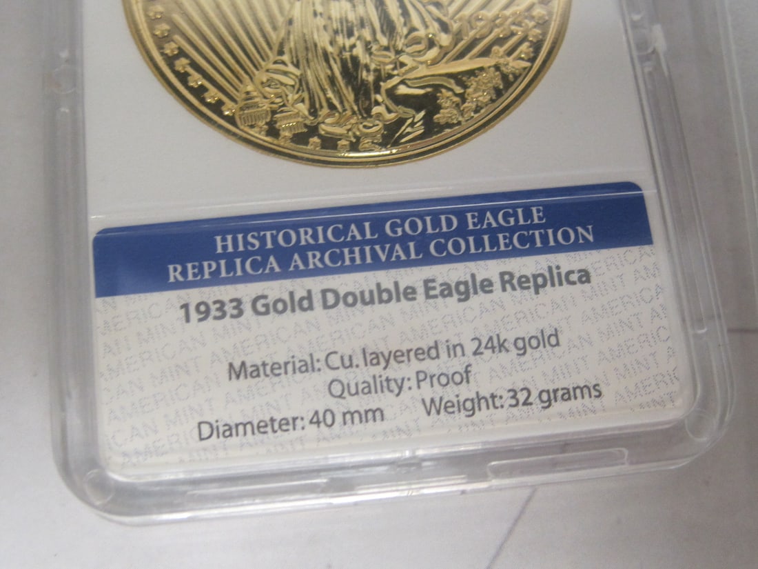 Lot of 3 Replica Gold Coins/Medals - 3