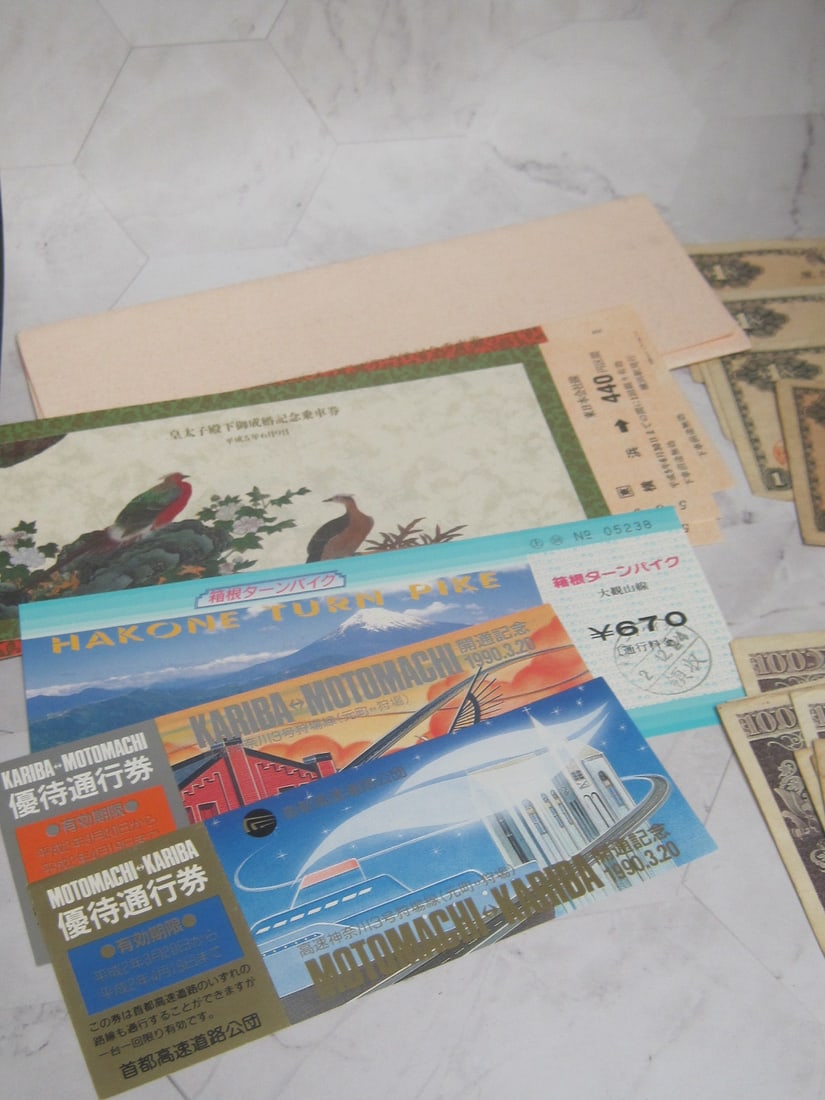 Lot of Antique Japanese Currency, etc. - 8