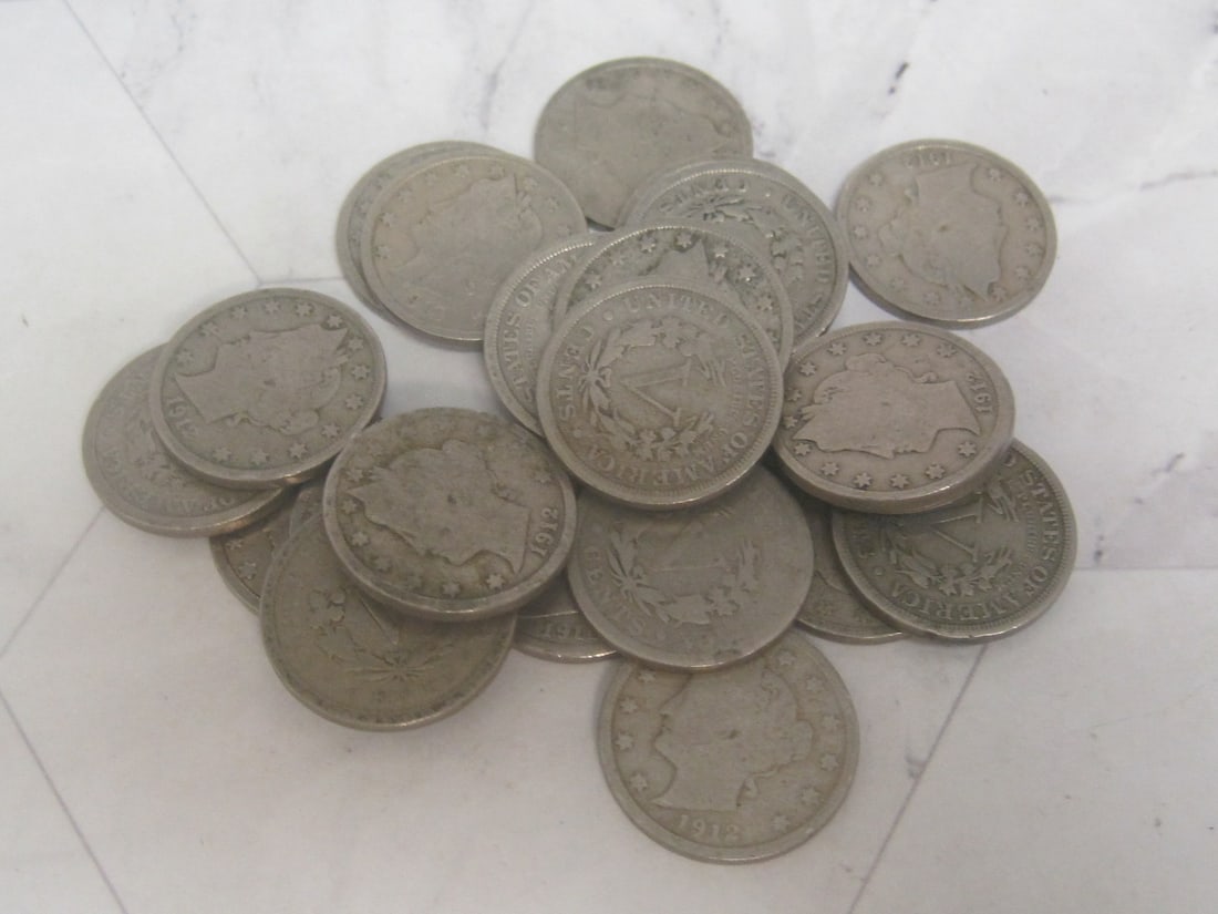 Lot of 22 V-Nickels (1 of 3)