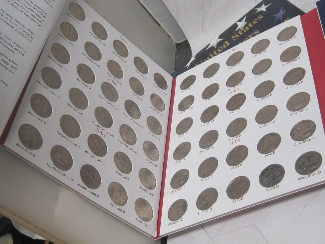 Lot of 3 State Quarter Books inc. 336 quarters - 4