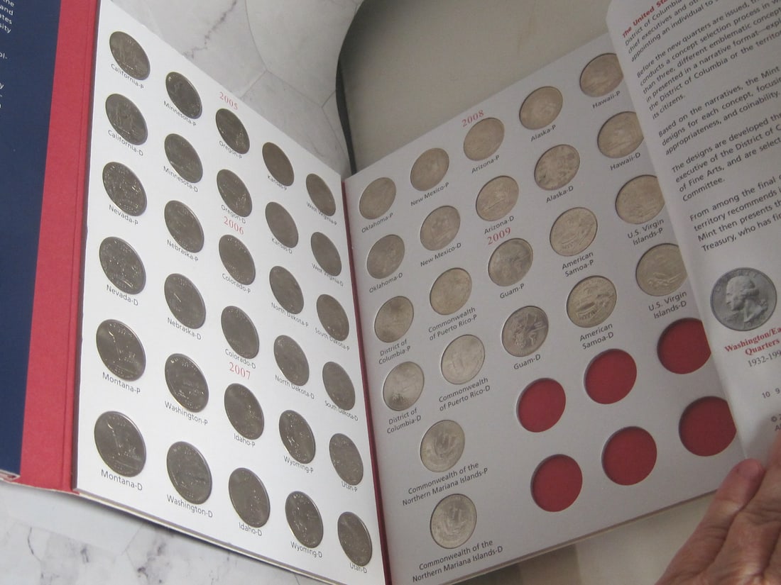 Lot of 3 State Quarter Books inc. 336 quarters - 5