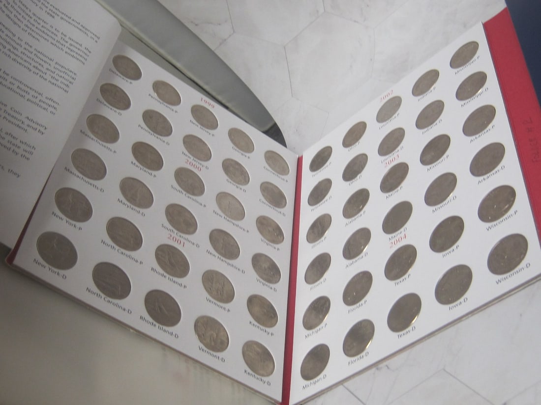 Lot of 3 State Quarter Books inc. 336 quarters - 6