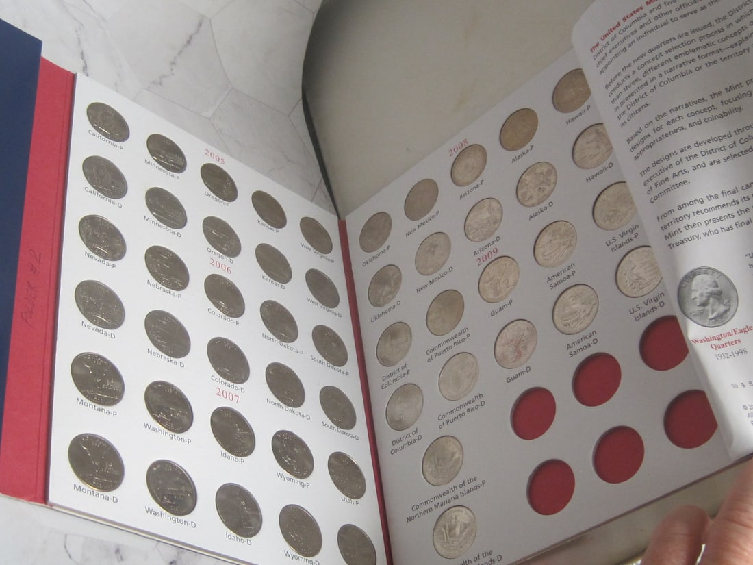 Lot of 3 State Quarter Books inc. 336 quarters - 7