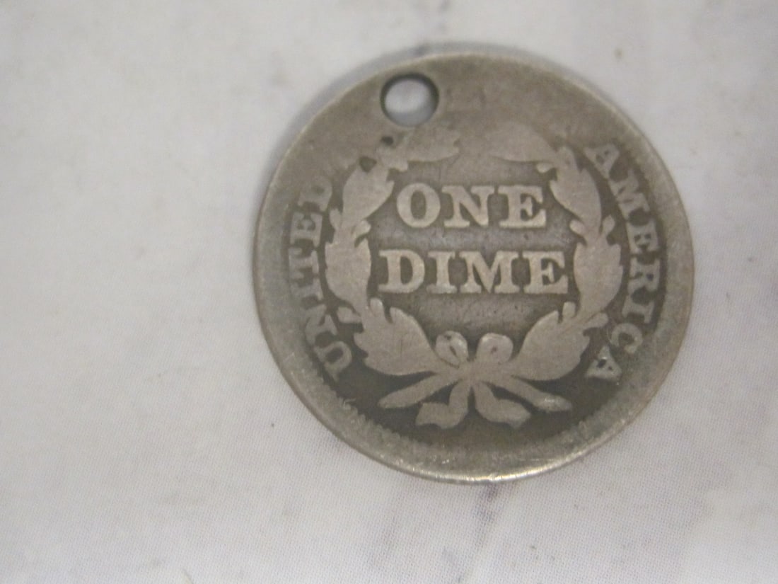 Lot of 1849 Seated Liberty Dime & 2 1853 Half Dimes - 3