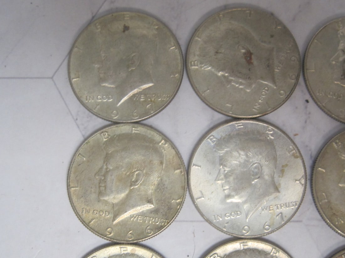 Lot of 11 Kennedy Half Dollars - 2