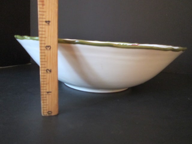 Floral Design Italian Pottery Pitcher and Wash Basin - 5