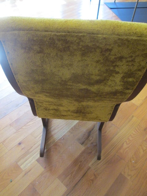 Vintage Gold Velour Sewing Rocker - 3