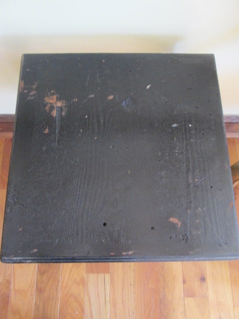 Vintage Painted Black Accent Table - 2