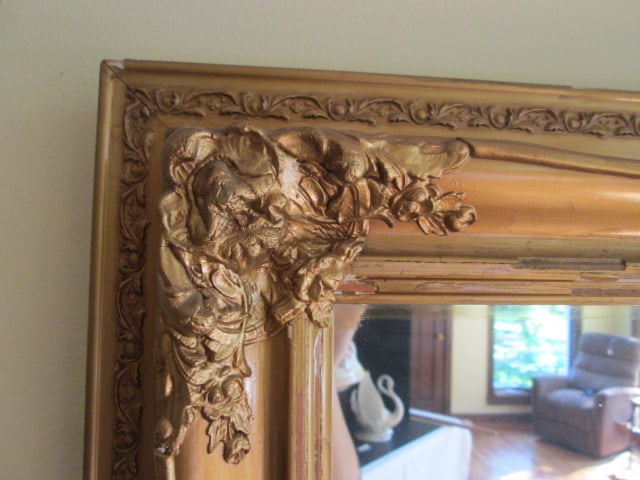 Vintage Gilt Frame Wall Mirror - 2
