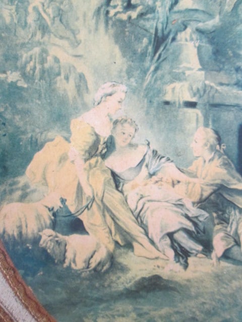 Italian Venetian Style Romantic Victorian Scene Plaque - 4