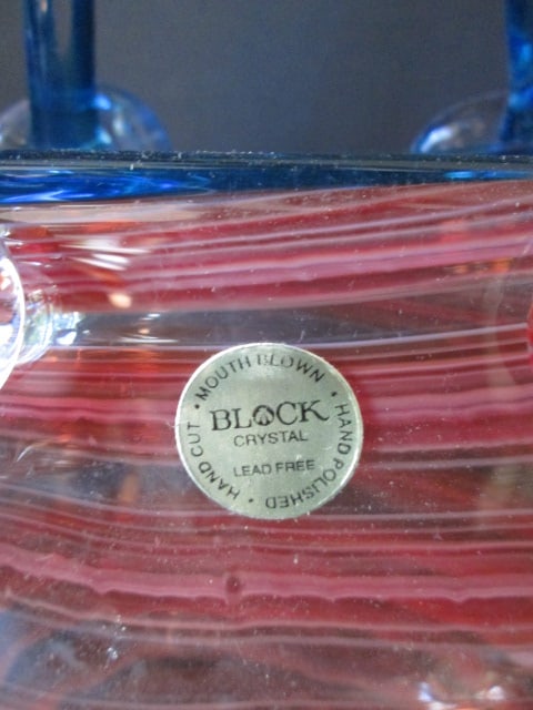 Block Crystal Colorful Hand Blown Art Glass Purse - 3