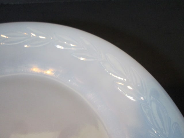 Four Midcentury Fire King Grey Lustre Laurel Leaf Plates - 2