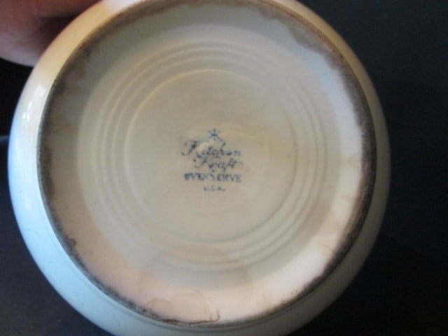 Vintage Kitchen Ktaft Oven Serve Wildflower Spray Design Mixing Bowl - 3