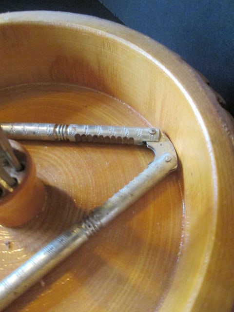 Midcentury Live Edge Wood Nut Bowl with Nut Cracker-Pick Set - 5