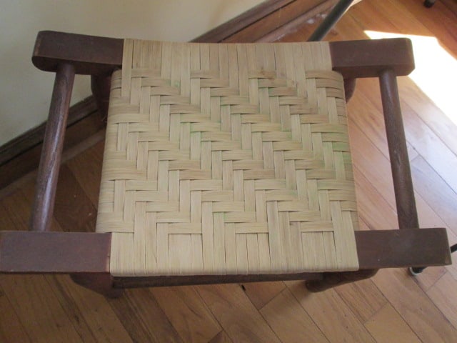 Oak Stool with Woven Split Oak Seat - 2