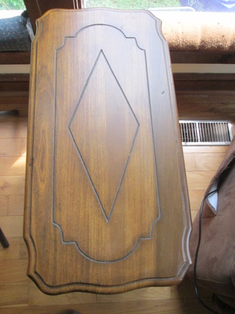 Midcentury Solid Wood Telephone/Magazine Table - 2