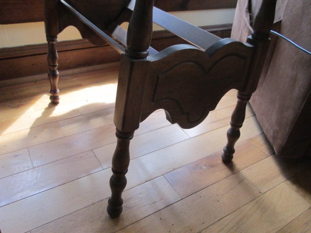 Midcentury Solid Wood Telephone/Magazine Table - 3