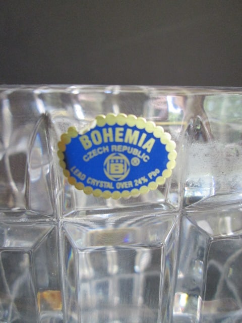 Bohemia Czech Republic Lead Crystal Vase - 3