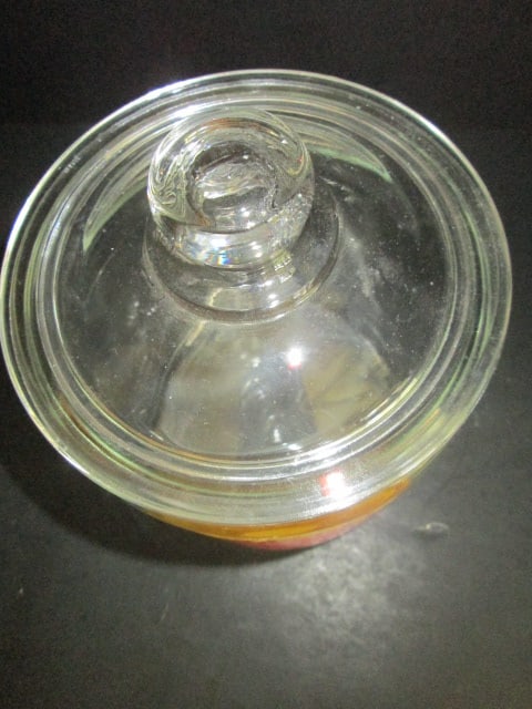 Glass Canister with Marine Corps. Decal - 2
