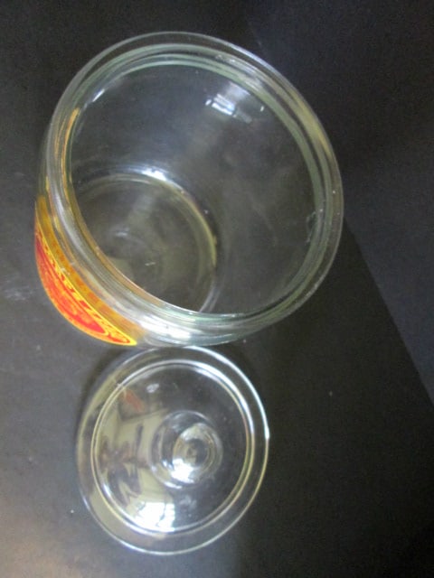 Glass Canister with Marine Corps. Decal - 3