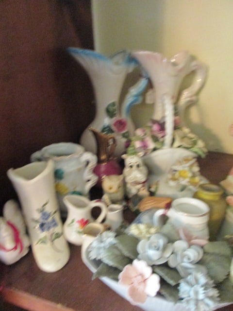 Large Grouping of Porcelain Figurines, Musical Figurines and Vases - 2