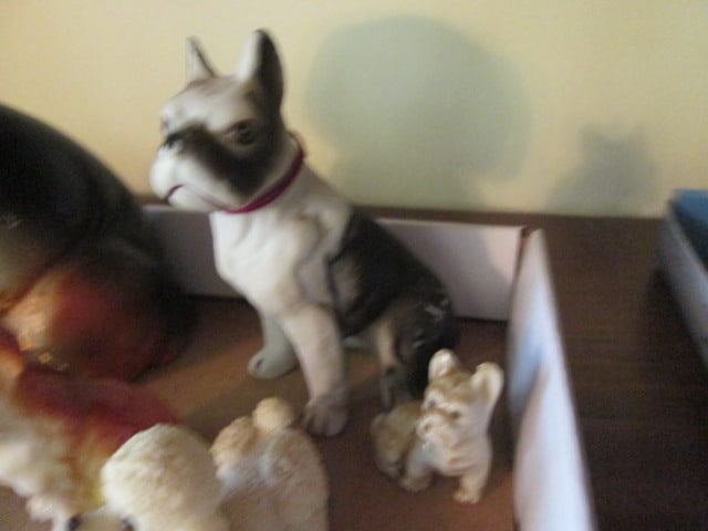 Grouping of Ceramic and Porcelain Dog Figurines - 3