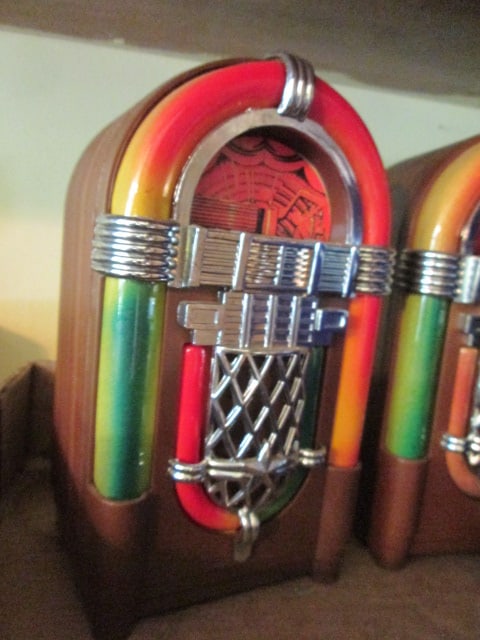 Jukebox Shaped Treat Jar, Coca-Cola Tin, Hand Blown Glass Ornament and - 5