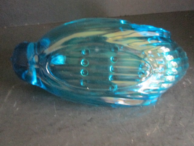 Midcentury Blue Glass Swan Dish - 3