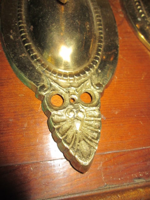 Pair of Brass Candle Stick Wall Sconces - 4
