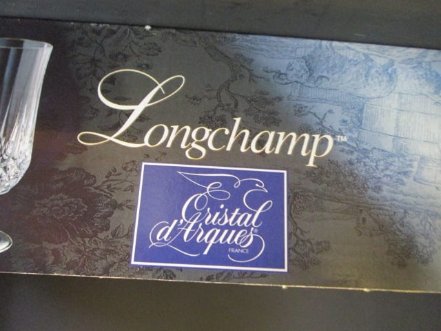 Two New Old Stock Cristal d' Arques "Longchamp" 4 Piece Water Goblet Sets - 4