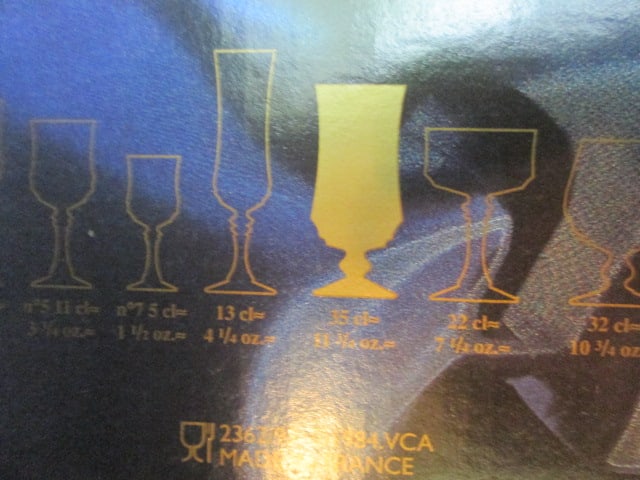 Two New Old Stock Cristal d' Arques "Longchamp" 4 Piece Water Goblet Sets - 5