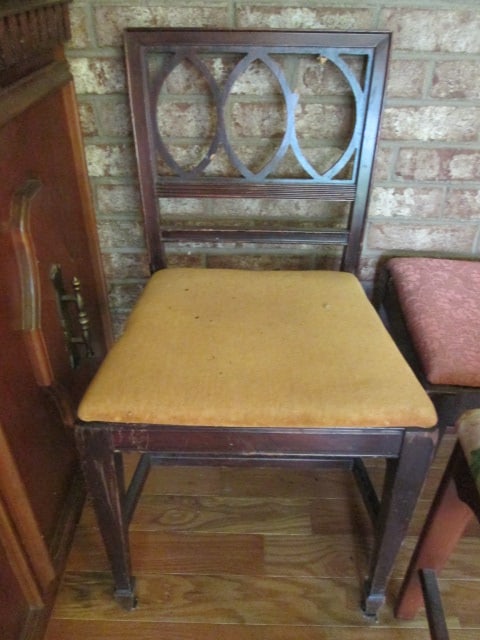 Painted White Vanity Chair, Painted White Stool, Two Wood Benches and - 2