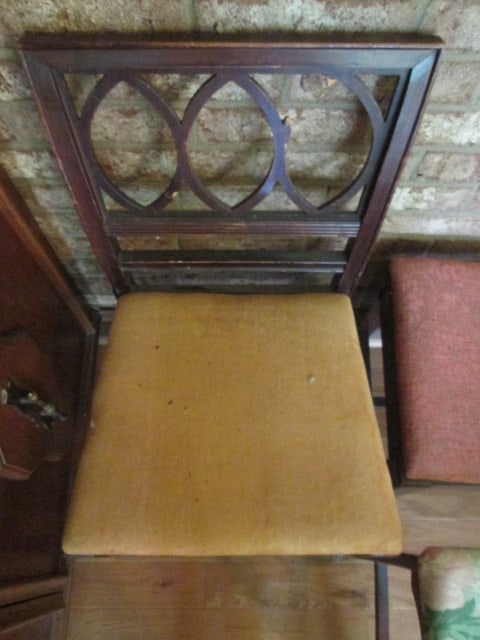 Painted White Vanity Chair, Painted White Stool, Two Wood Benches and - 3