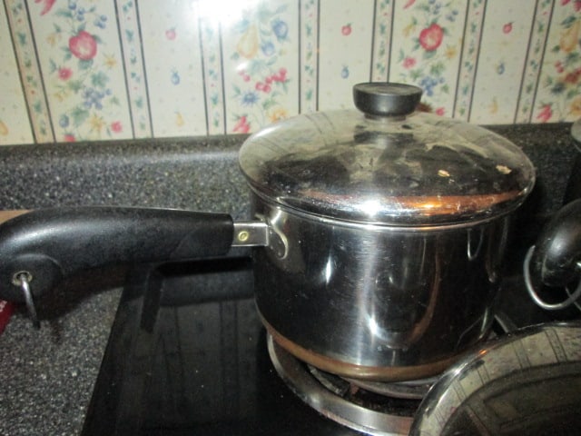 Five Revere Ware Stainless/Copper Sauce Pans with Lids - 6