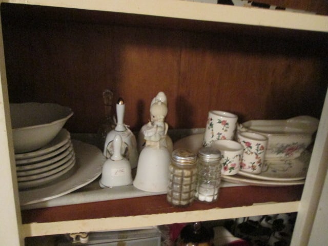 Contents of Kitchen Bar Cabinets-Pots, Bakeware, Mugs, Stemware, Figurines, Plates, etc. - 5