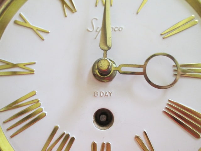 Midcentury Syroco 8 Day Wall Clock - 8