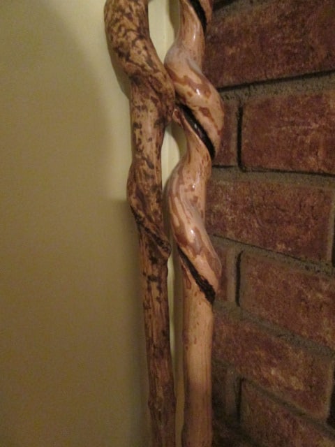 Two Live Edge Walking Sticks - 3